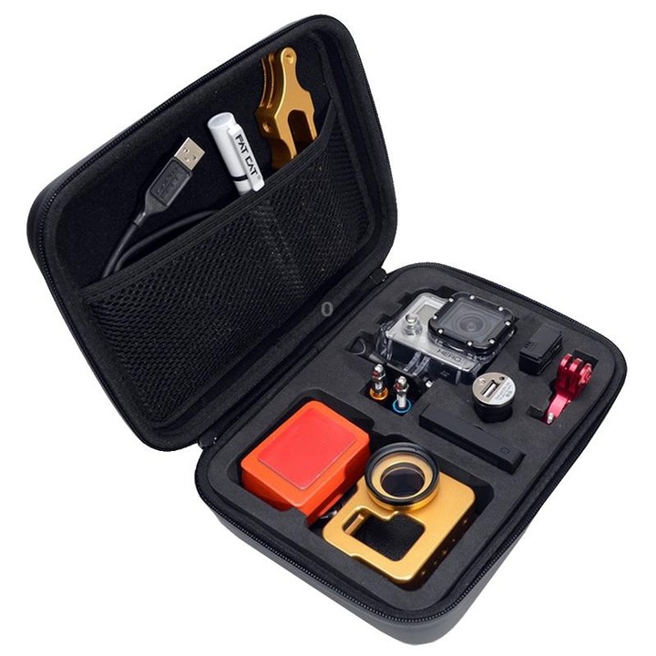 Shockproof Waterproof Portable Travel Case for GoPro, Insta360, DJI and Other Action Cameras Accessories, Size: 22cm x 16cm x 7c