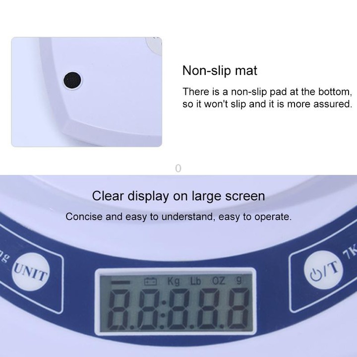 Electronic Kitchen Scale (1g~7kg)(White)
