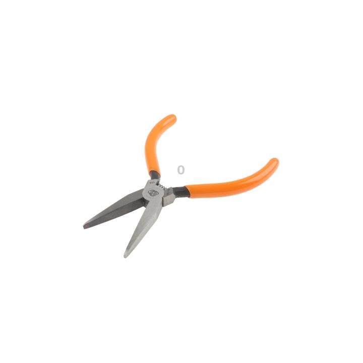 Mini Jeweler Flat Nose Pliers Hand Tool with Soft Grips (Orange)