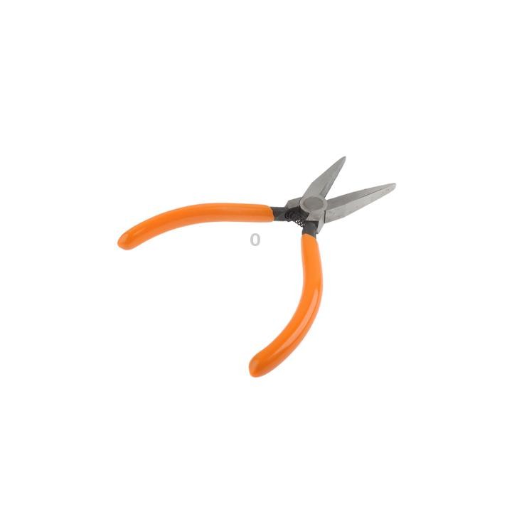 Mini Jeweler Flat Nose Pliers Hand Tool with Soft Grips (Orange)