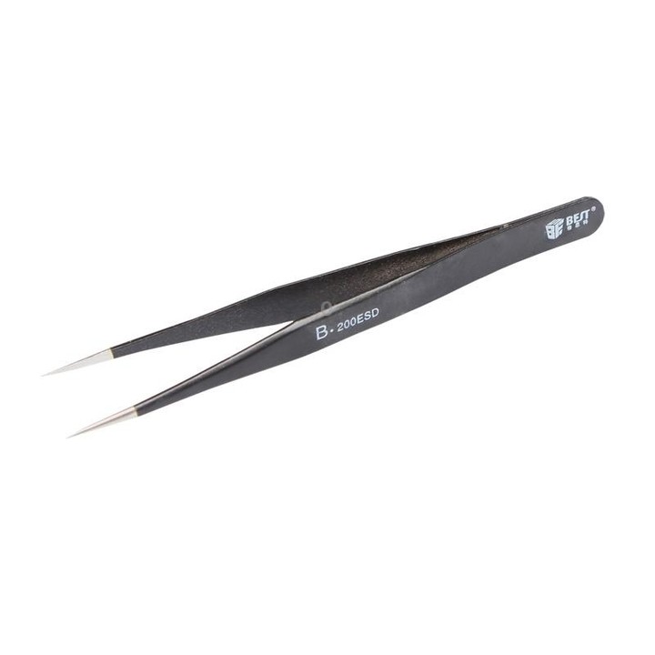 BEST BST-200ESD 202 Stainless Steel Anti-static Tip Tweezers