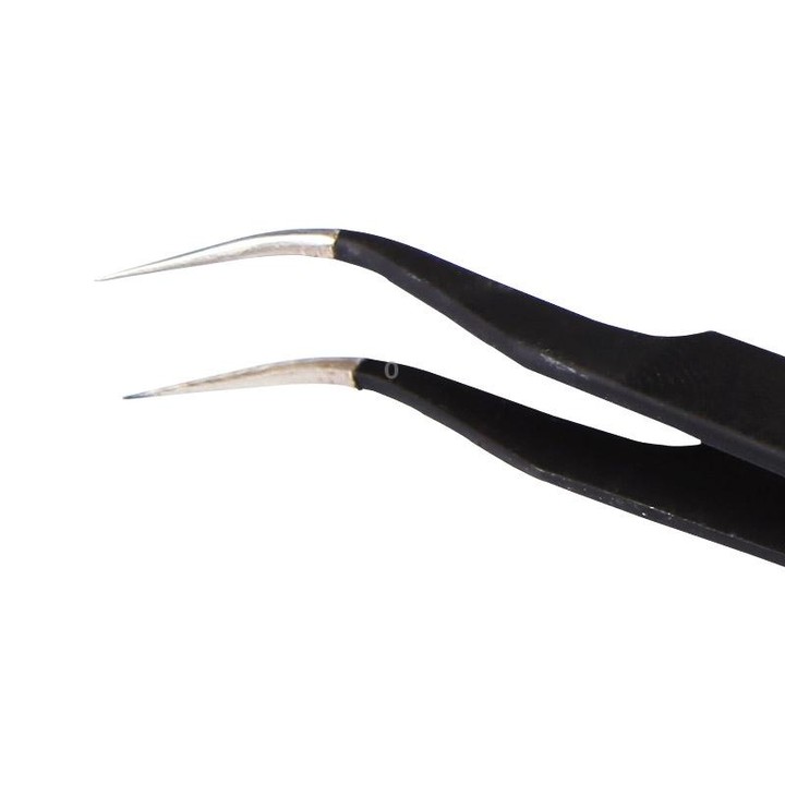BEST BST-729 202 Stainless Steel Anti-static Curved Tip Tweezers