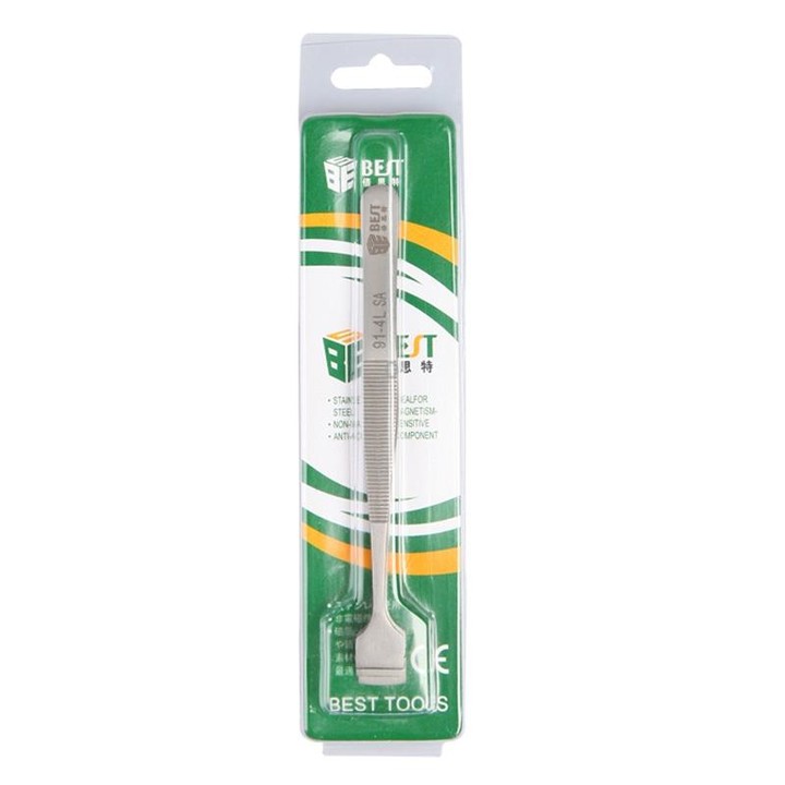 BEST BST-91-4L SA Professional Stainless Steel Wafer Tweezers for Silicon Wafer