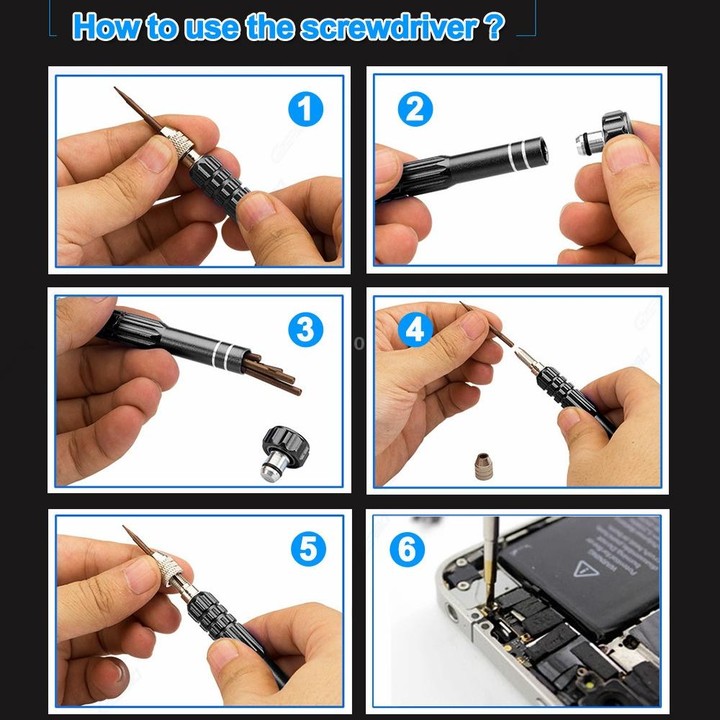 5 in 1 Gold Series Screwdriver Sets (T5 / T6 / 1.2 / 1.5 / 0.8)