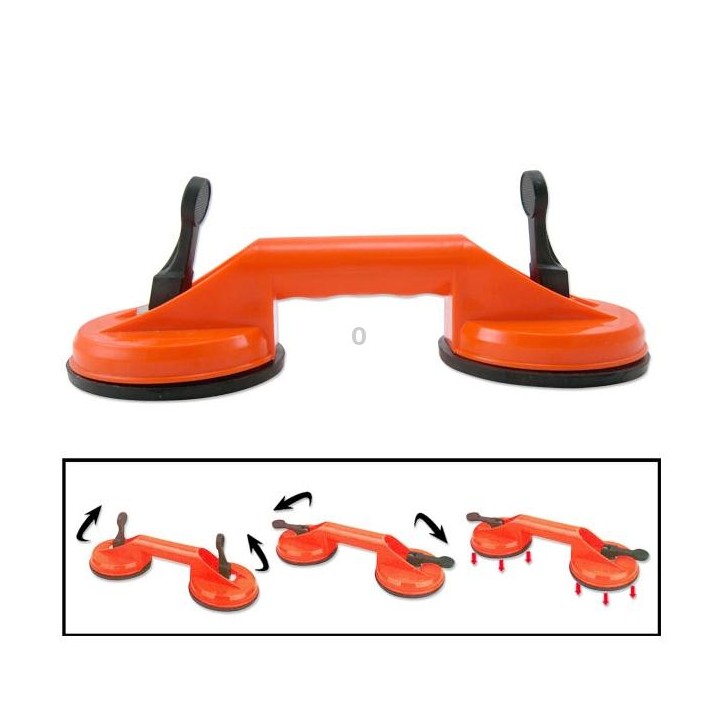 Double Suction Cup Dent Puller Glass Handle Repair Tool for PC / Laptop / iMac / LCD TV, Diameter: 11.5cm