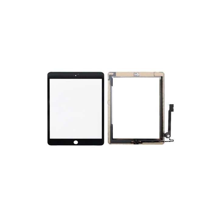 Controller Button + Home Key Button PCB Membrane Flex Cable + Touch Panel Installation Adhesive Touch Panel for iPad 4(Black)