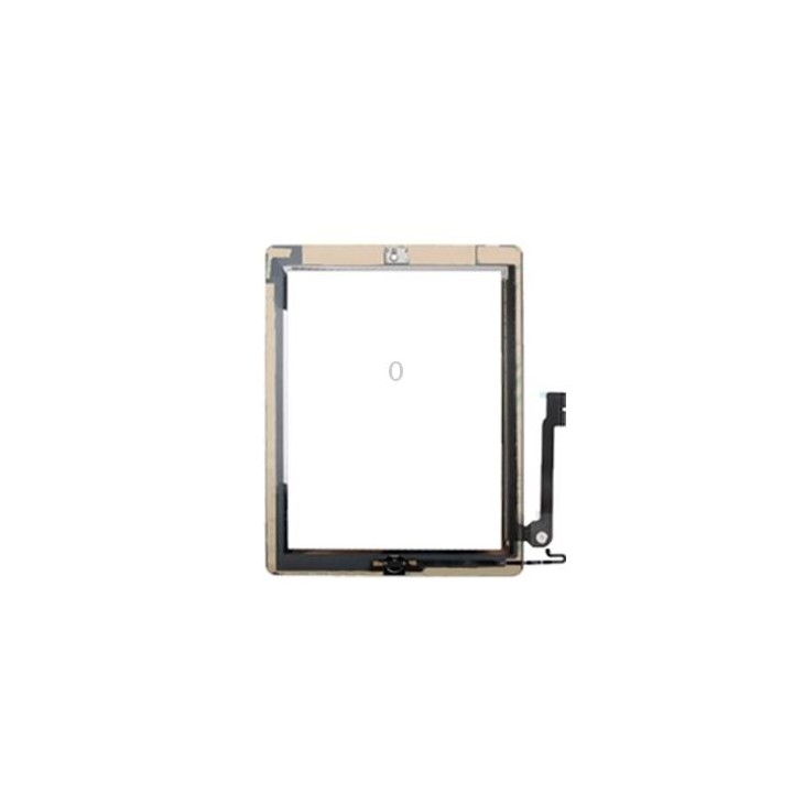 Controller Button + Home Key Button PCB Membrane Flex Cable + Touch Panel Installation Adhesive Touch Panel for iPad 4(Black)