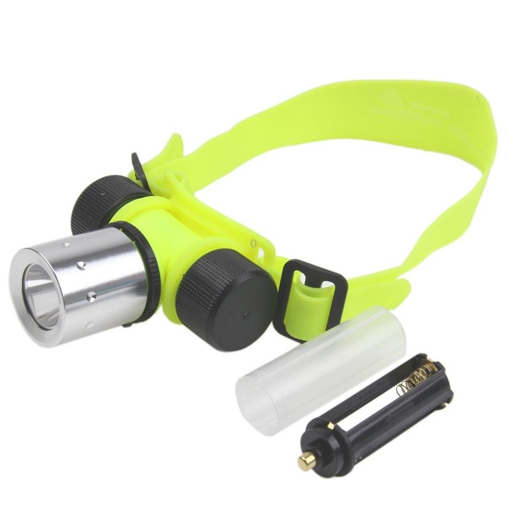 30m Diving Flashlight Headlight, T6 3 Mode Zoom LED Strong Light