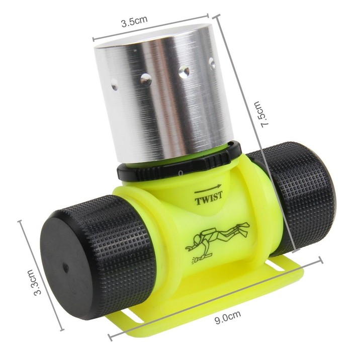 30m Diving Flashlight Headlight, T6 3 Mode Zoom LED Strong Light
