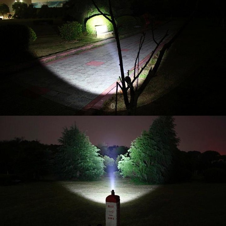 30m Diving Flashlight Headlight, T6 3 Mode Zoom LED Strong Light