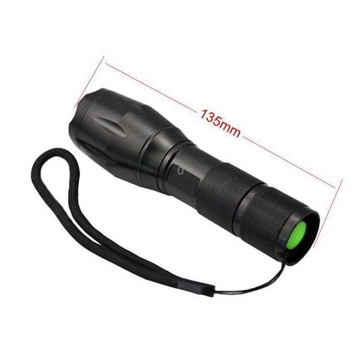 LT-XD White Light LED Flashlight 1800 LM 5-Modes(Black)