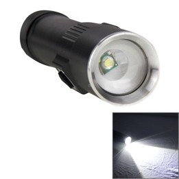 White Light Dimmable Rechargeable Flashlight , 3-Modes with Magnetic & Lanyard(Black)