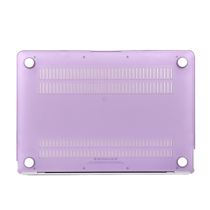Laptop Translucent Frosted Hard Plastic Protective Case for Macbook 12 inch(Purple)