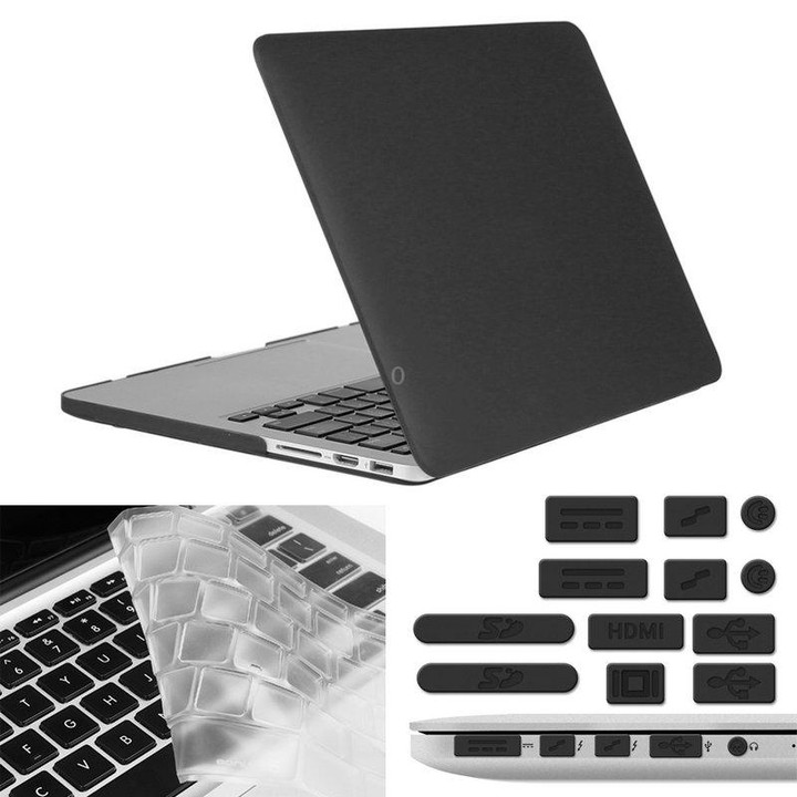 ENKAY for Macbook Pro Retina 15.4 inch (US Version) / A1398 Hat-Prince 3 in 1 Frosted Hard Shell Plastic Protective Case with Ke