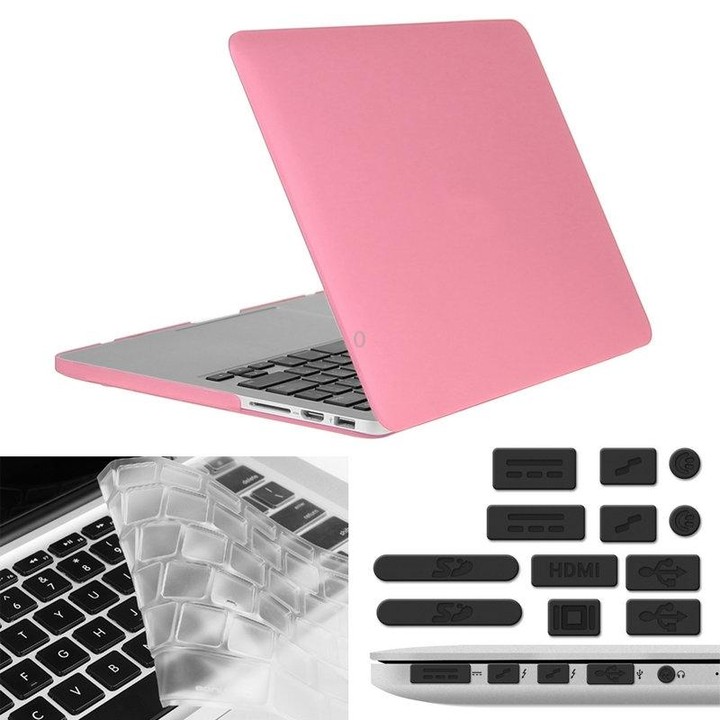 ENKAY for Macbook Pro Retina 15.4 inch (US Version) / A1398 Hat-Prince 3 in 1 Frosted Hard Shell Plastic Protective Case with Ke