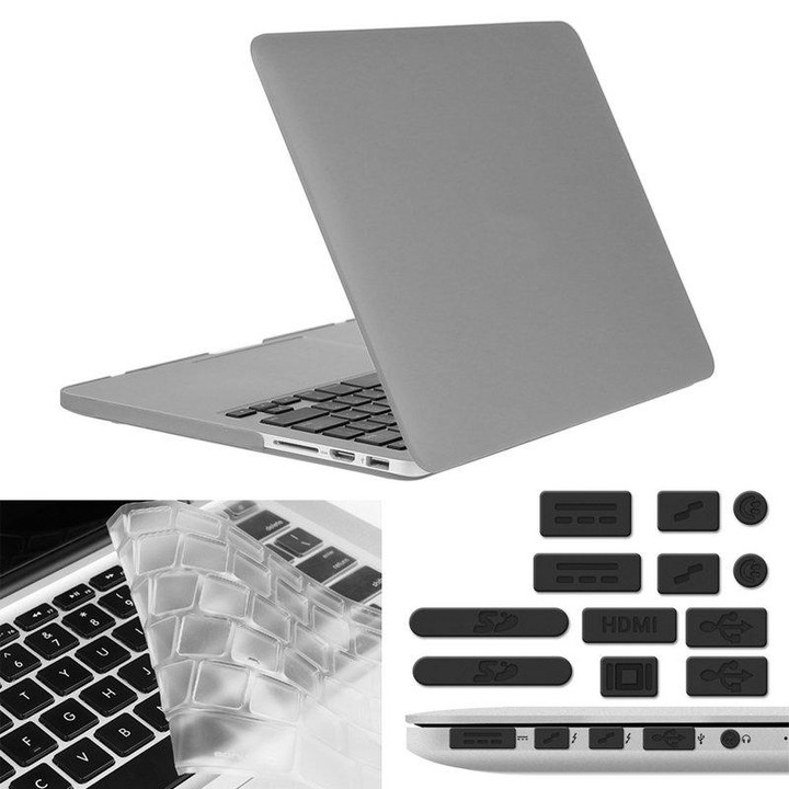 ENKAY for Macbook Pro Retina 15.4 inch (US Version) / A1398 Hat-Prince 3 in 1 Frosted Hard Shell Plastic Protective Case with Ke