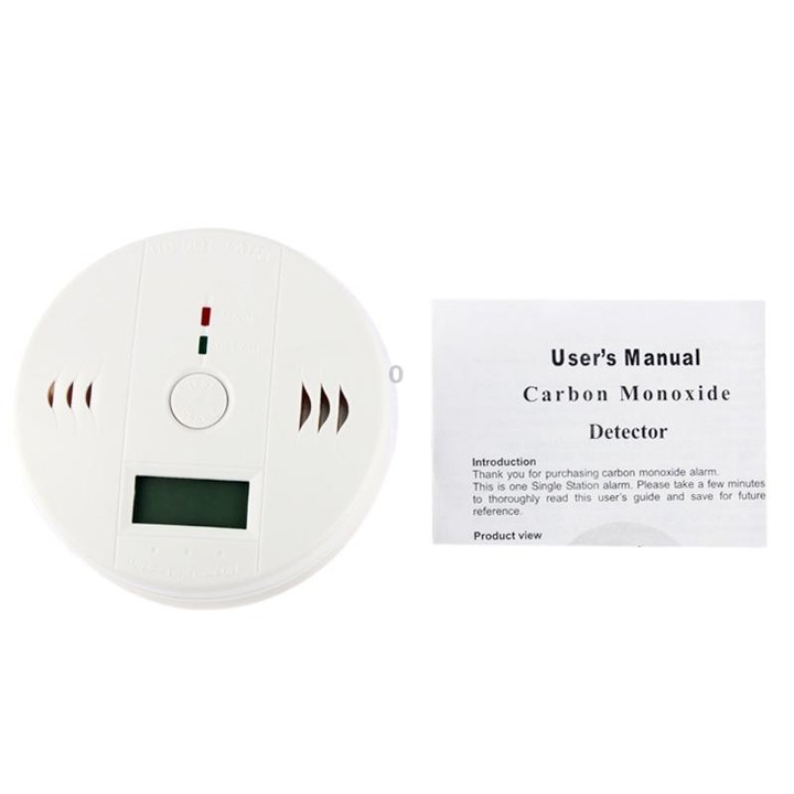 Gas Carbon Monoxide Detector Sensor Unit LCD CO Safety Alarm Tester(White)