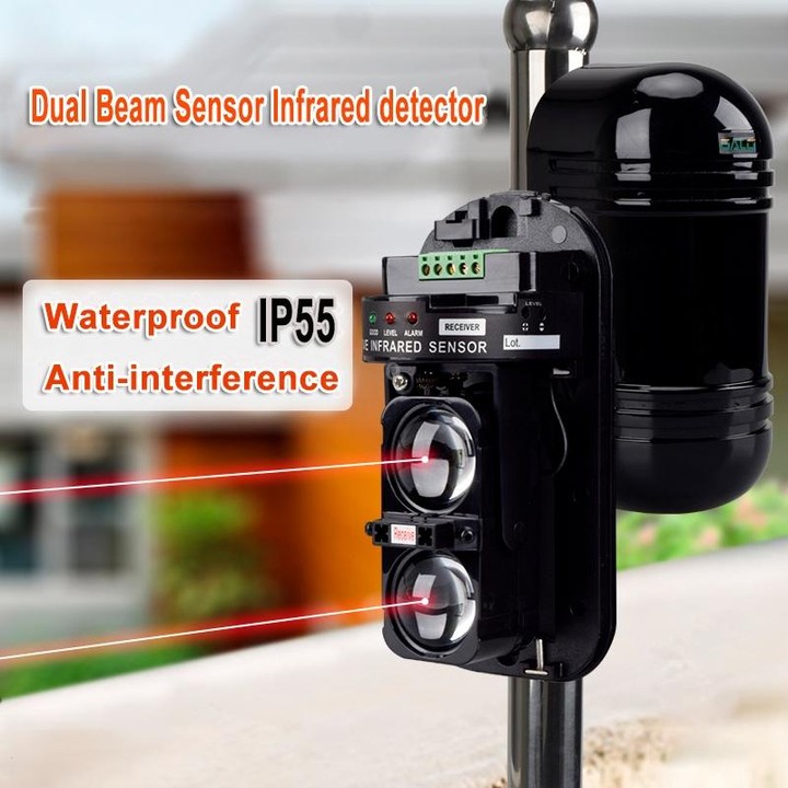 100m Alarm Dual Beam Photoelectric Infrared Detector ABT-100(Black)