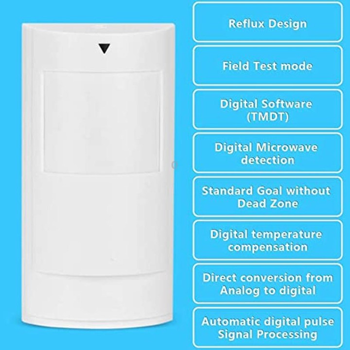 PA-525D Wired Dual Infrared and Microwave Digital Motion Detector(White)