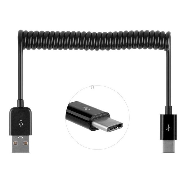 USB 2.0 to USB 3.0 Type C Retractable Charging / Data Cable(Black)