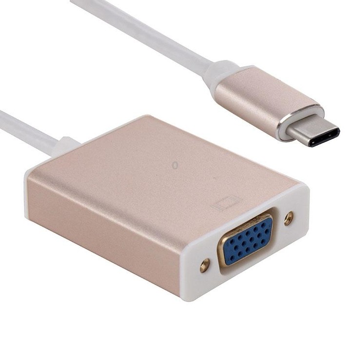 USB-C / Type-C 3.1 to VGA Multi-display Adapter Cable,Cable Length: About 10cm(Gold)