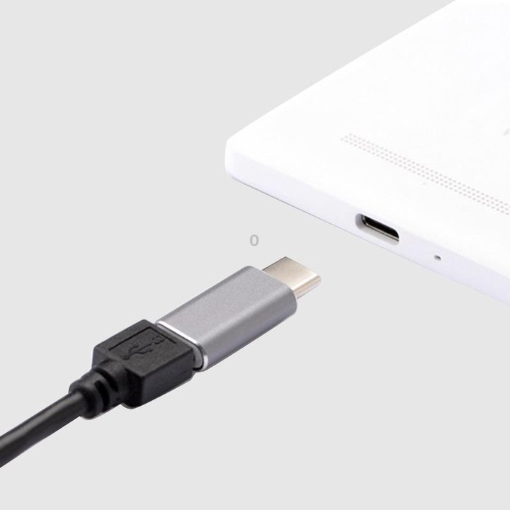 Aluminum Micro USB to USB 3.1 Type-C Converter Adapter(Silver)