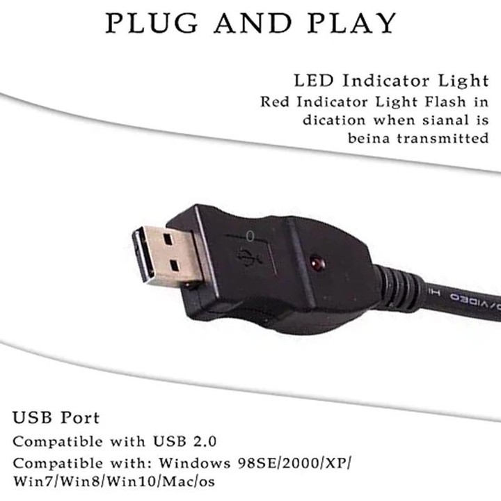 USB PC Guitar Bass Link Recording Audio Adapter Cable