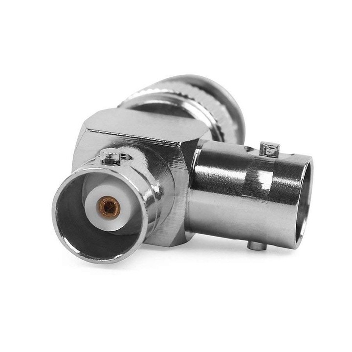 BNC Male + 2 x BNC Female Connector Coaxial Adapter