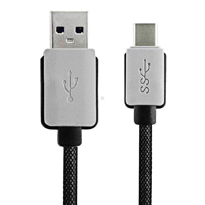 1m Woven Style 2A USB-C / Type-C 3.1 Male to USB 3.0 Male Data / Charger Cable
