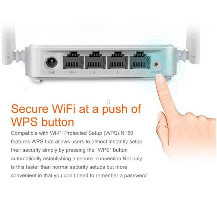 Tenda N301 Wireless N300 Easy Setup Router Speed Up to 300Mbps