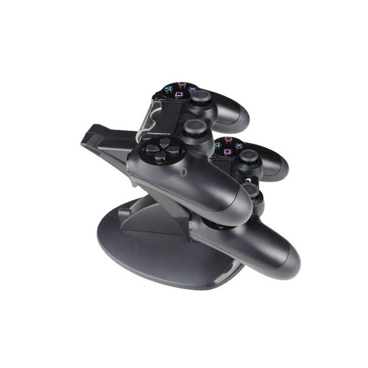 2 x USB Charging Dock Station Stand / Controller Charging Stand for PS4(Black)