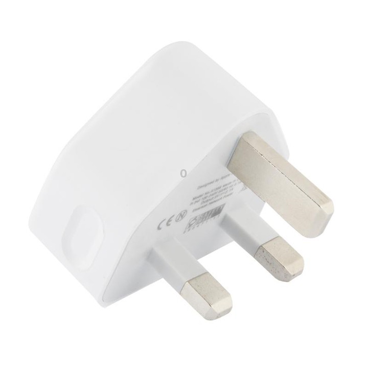 UK Plug 5V 2.1A Dual Port USB Charge Adapter(White)
