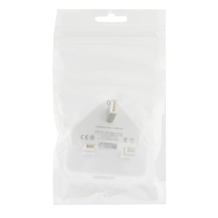 UK Plug 5V 2.1A Dual Port USB Charge Adapter(White)