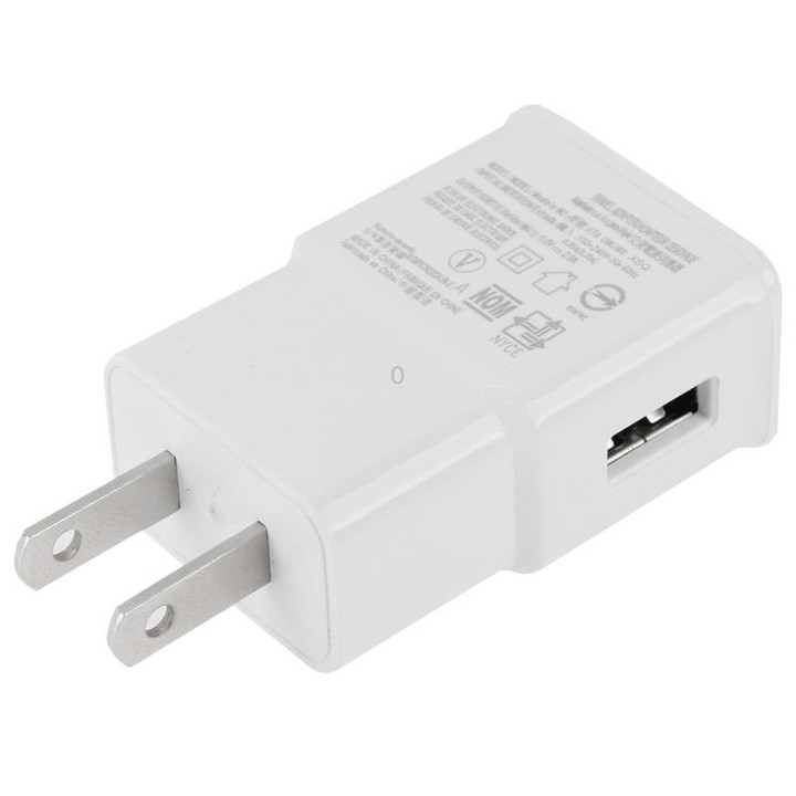 Micro 5 Pin USB Sync Cable + US Plug Travel Charger(White)