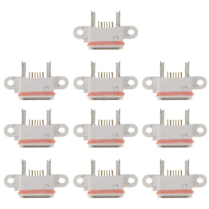 10 PCS Charging Port Dock Connector for Xiaomi Mi 4(White)