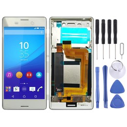 LCD Screen Digitizer Full Assembly with Frame for Sony Xperia M4 Aqua(White)