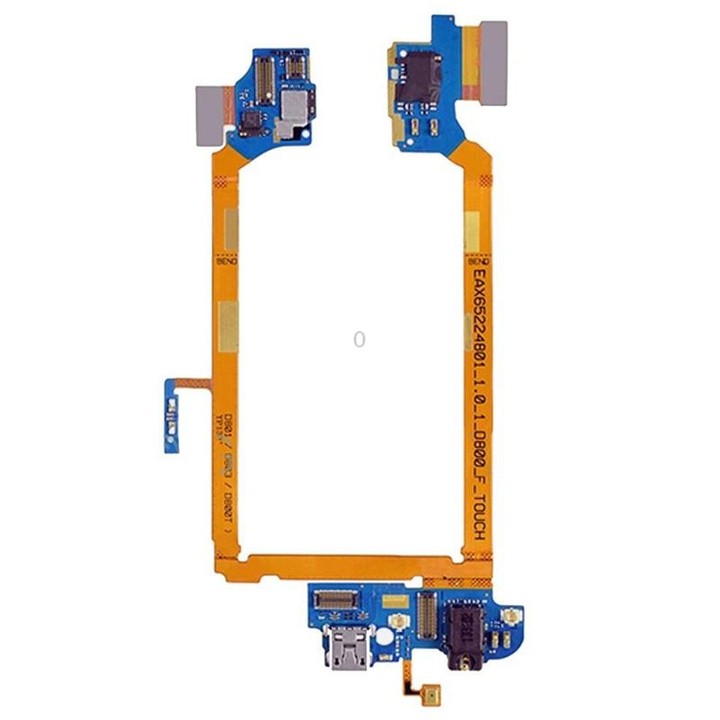 USB Charging Connector Port Flex Cable & Earphone Audio Jack Flex Cable & Microphone Flex Cable for LG G2 / D800 / D801 / D803 /
