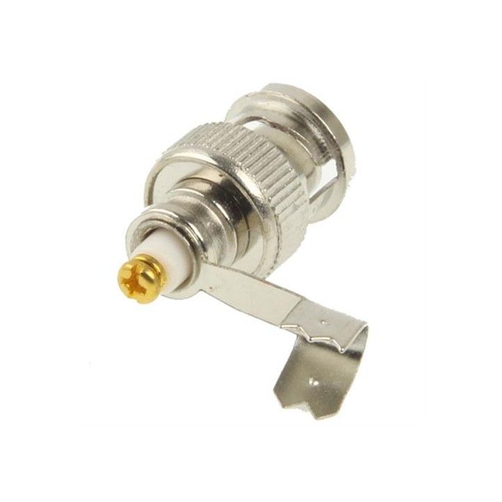 BNC Male Plug Bend Connector Adapter to Coaxial Cable