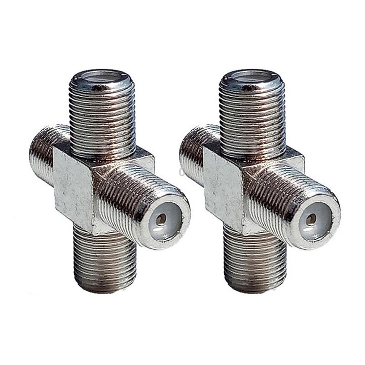 100 PCS 1 F Female to 3 F Female Jack 4 Way F Splitter TV Coax Adapter Connector