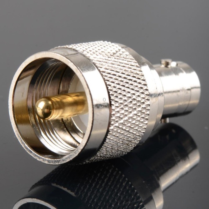 UG-273 UHF Male Plug To BNC Female Plug Nickel Plating Connector Adapter