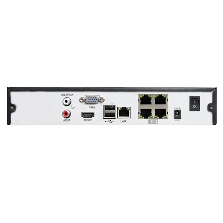 N4/1U-POE 4CH HDD NVR Digital Video Recorder, Support VGA / HDMI / USB