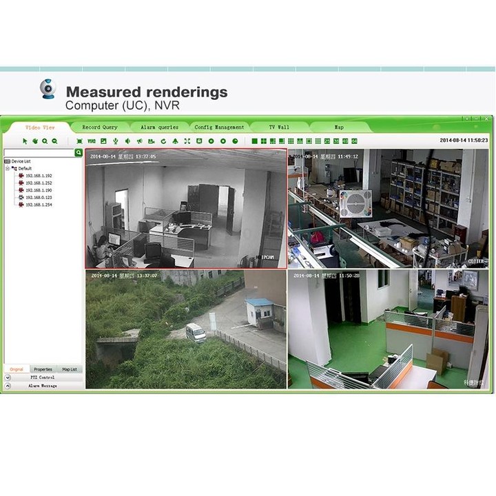 N4B7M 4Ch 960P P2P ONVIF 1.3 Mega Pixel IP Camera NVR Kit, Support Night Vision / Motion Detection, IR Distance: 20m