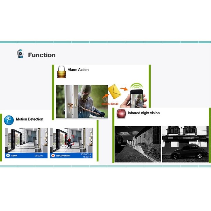 N4B7M 4Ch 960P P2P ONVIF 1.3 Mega Pixel IP Camera NVR Kit, Support Night Vision / Motion Detection, IR Distance: 20m