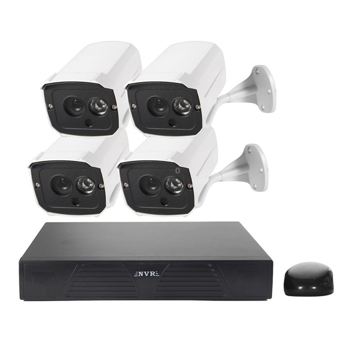 N4B7M 4Ch 960P P2P ONVIF 1.3 Mega Pixel IP Camera NVR Kit, Support Night Vision / Motion Detection, IR Distance: 20m