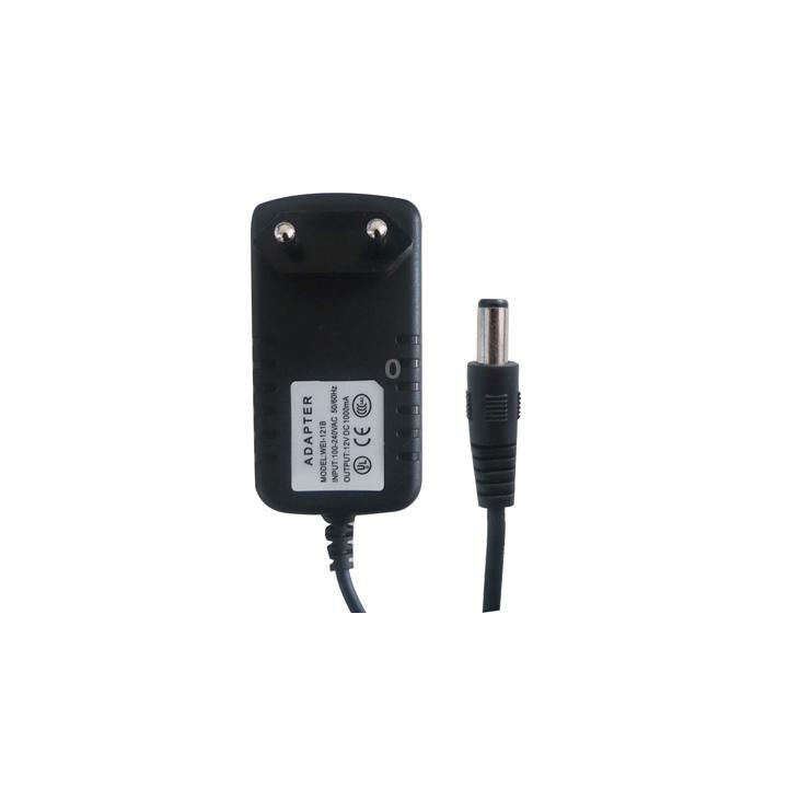 EU Plug AC Adapter 12V 1000mA for CCD Cameras(Black)