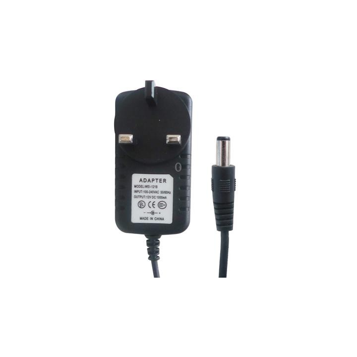 UK Plug AC Adapter 12V 2000mA for CCD Cameras(Black)