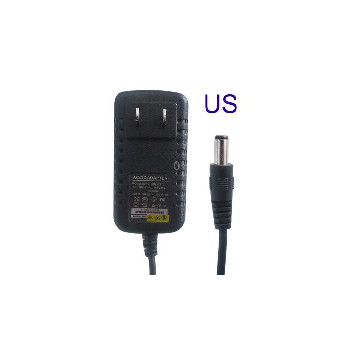 US Plug AC Adapter 12V 1000mA for CCD Cameras(Black)
