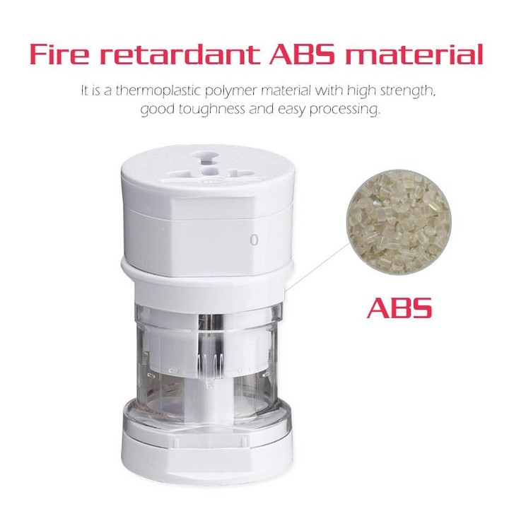 All in 1 EU + AU + UK + US Plug Travel Universal Adaptor(White)