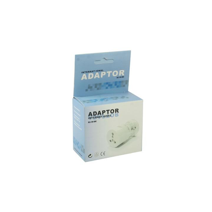 All in 1 EU + AU + UK + US Plug Travel Universal Adaptor(White)