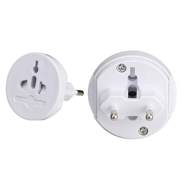 All in 1 EU + AU + UK + US Plug Travel Universal Adaptor(White)